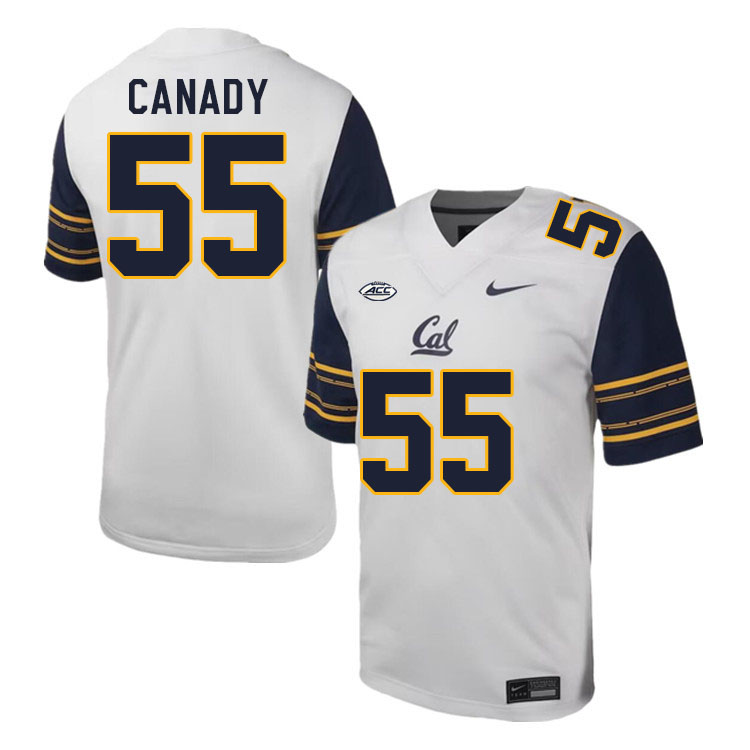 California Golden Bears #55 BJ Canady ACC Conference College Football Jerseys Stitched-White